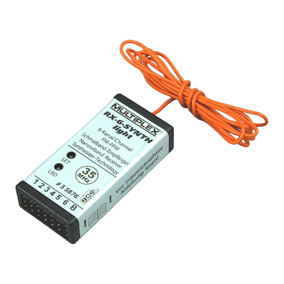 Multiplex RX-6 SYNTH light Anleitung