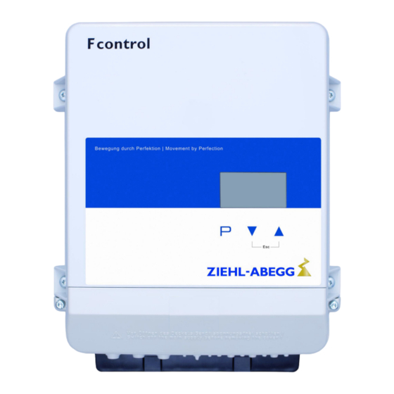 ZIEHL-ABEGG Fcontrol FXDM series Betriebsanleitung