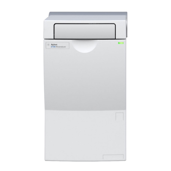 Agilent 2100 Bioanalyzer System Installations- Und Sicherheitshandbuch