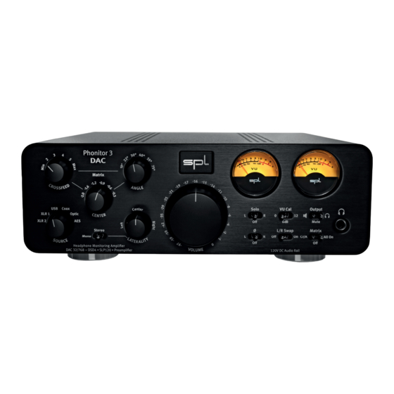 SPL Phonitor 3 DAC Bedienungsanleitung