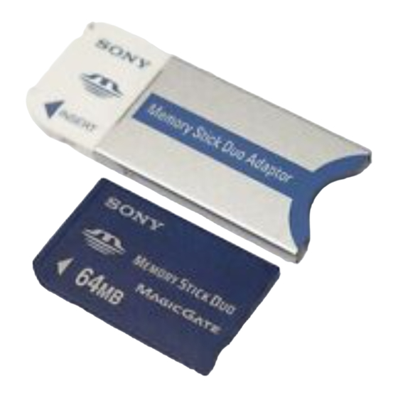 Sony Memory Stick Duo MSH-M32A Handbücher
