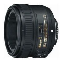 Nikon AF-S NIKKOR 50mm f/1.8G Benutzerhandbuch