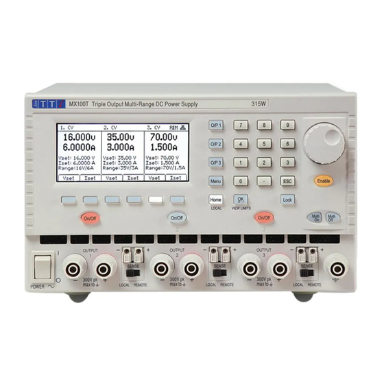 Aim-TTI MX100T Bedienungsanleitung