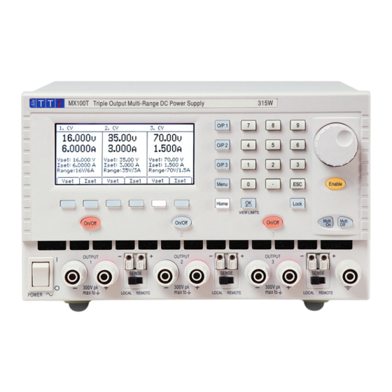 Aim-TTI MX100T Bedienungsanleitung