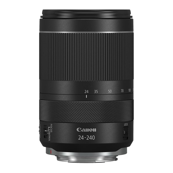 Canon 24-240mm F4-6.3 IS USM Bedienungsanleitung