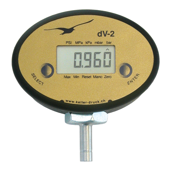 KELLER dV-2 Bedienungsanleitung