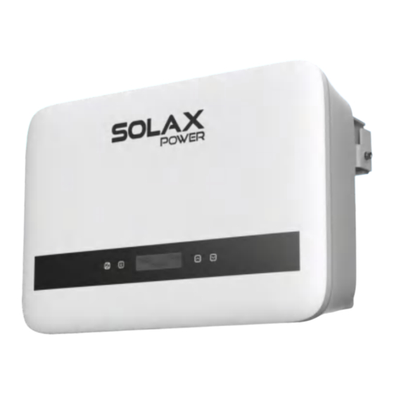SolaX Power X1 Serie Benutzerhandbuch