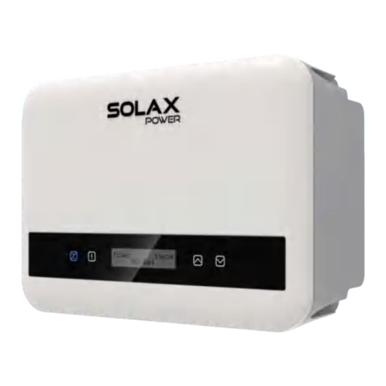 SolaX Power X1 Serie Benutzerhandbuch