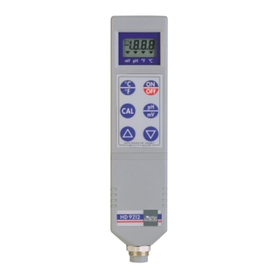 Delta OHM HD 9212 Gebrauchsanleitung