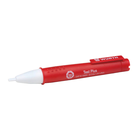 Würth TEST PLUS Original Bedienungsanleitung