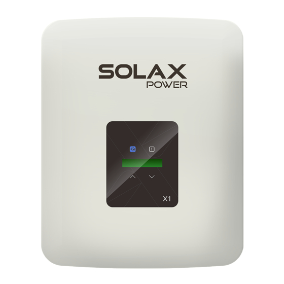 SolaX Power X1 Serie Kurzmontageanleitung