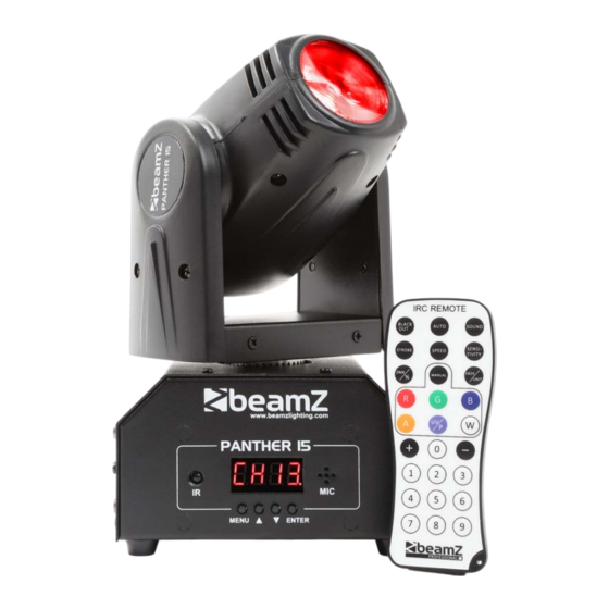 Beamz Panther 15 Pocket Moving Head Spot LED Gebrauchsanleitung