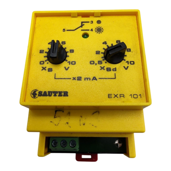 Sauter EXR 101 Montagevorschrift
