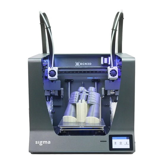 BCN3D Sigma R19 Bedienungsanleitung