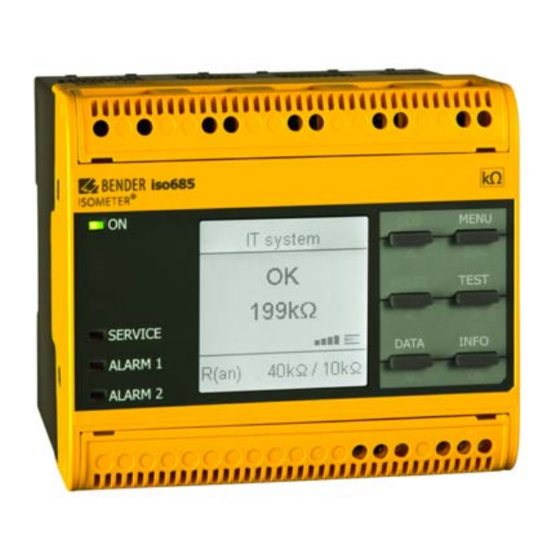Bender ISOMETER iso685–D Handbuch