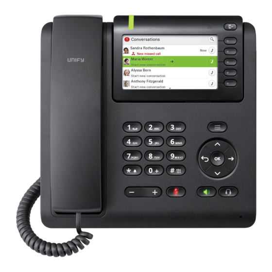 Unify OpenScape Desk Phone CP600 Bedienungsanleitung