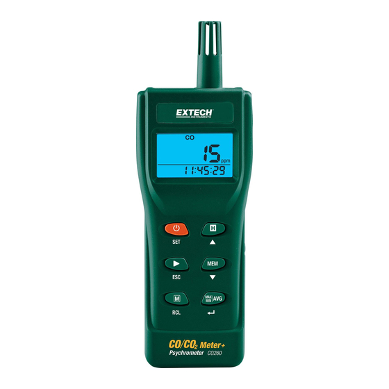 Extech Instruments CO260 Benutzerhandbuch