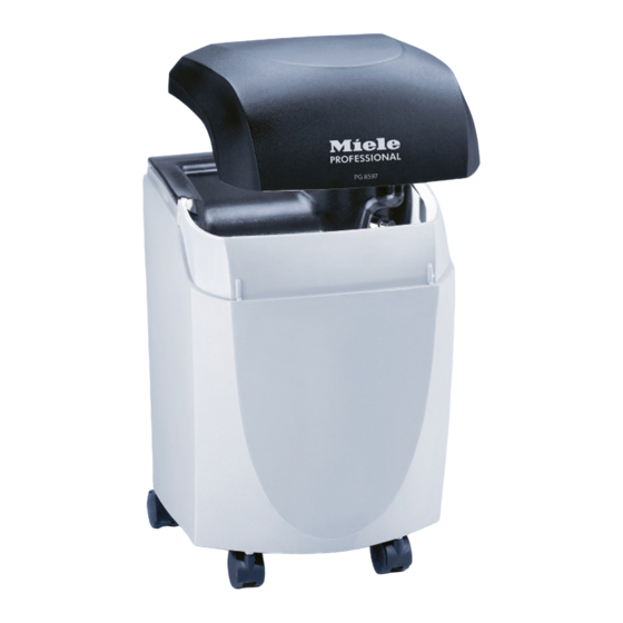 Miele professional Aqua-Soft-System PG 8597 Handbücher