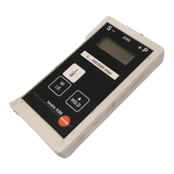 testo 520 Bedienungsanleitung