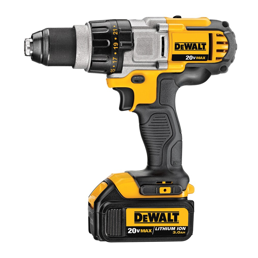 DeWalt XR LI-ION DCD931 Bedienungsanleitung