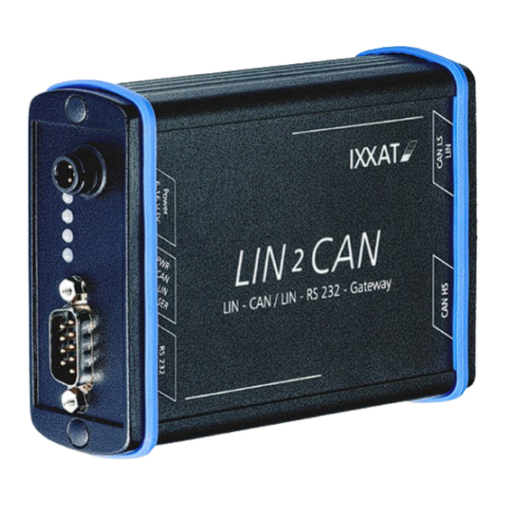 IXXAT LIN2CAN Handbuch