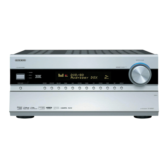 Onkyo TX-NR807 Bedienungsanleitung