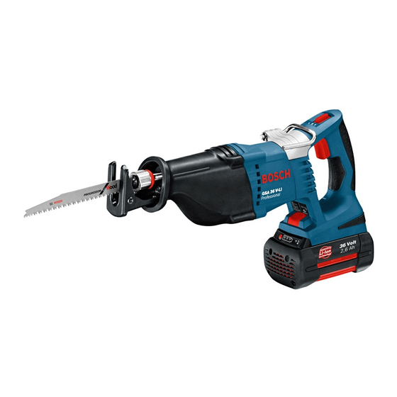 Bosch GSA 36 V-LI Professional Bedienungsanleitung