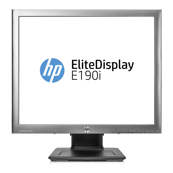 HP EliteDisplay E190i Benutzerhandbuch