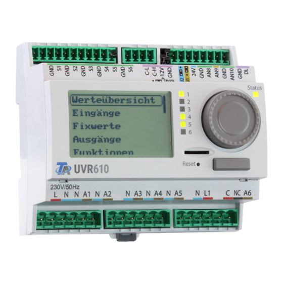 Technische Alternative UVR610 Handbücher
