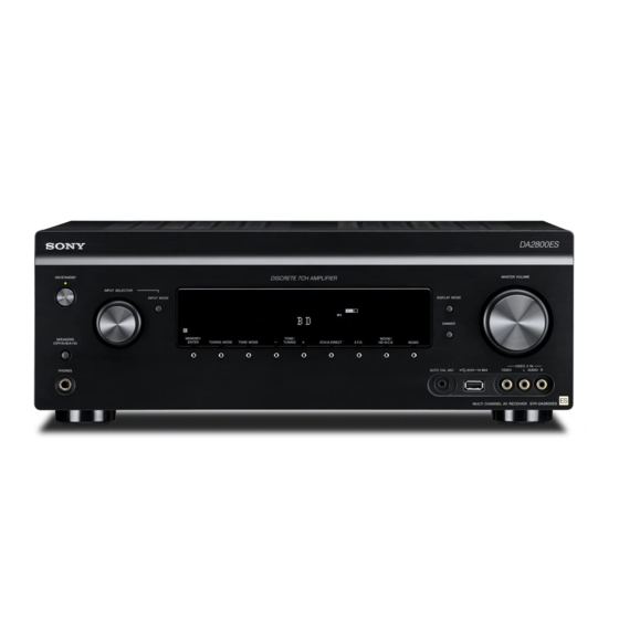 Sony STR-DA2800ES Bedienungsanleitung