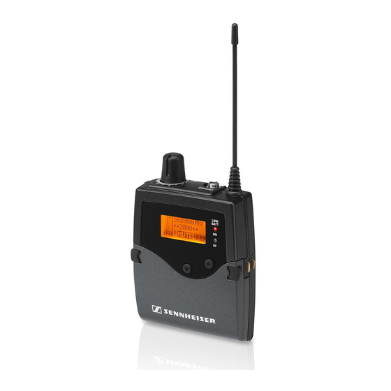Sennheiser EK 2000 IEM Bedienungsanleitung