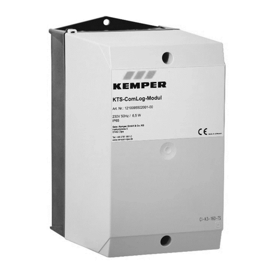 Kemper KTS Einbau- Und Bedienungsanleitung