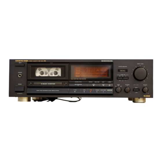 Onkyo TA-2550 Bedienungsanleitung