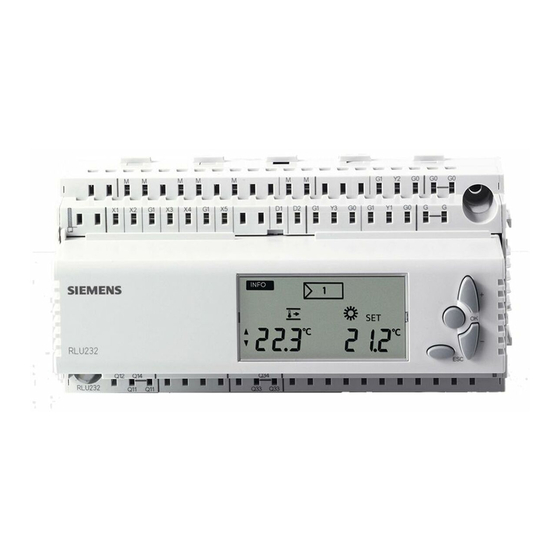 Siemens RLU2 Serie Montageanleitung