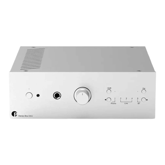 Pro-Ject Audio Systems Stereo Box DS3 Bedienungsanleitung
