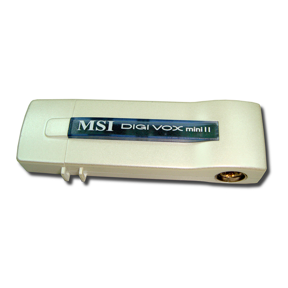 MSI DigiVOX mini II V3.0 Schnellstartanleitung