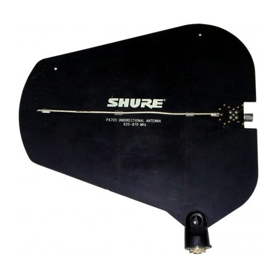 Shure PA705 Bedienungsanleitung