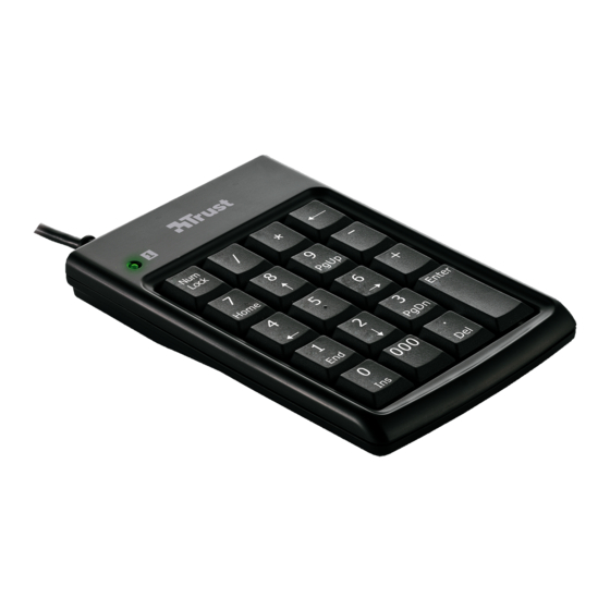 Trust NUMERIC KEYPAD & USB HUB Anleitung