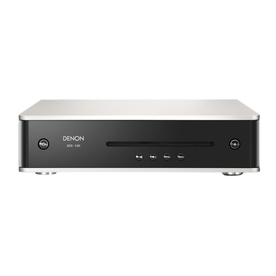 Denon DCD-100 Kurzanleitung