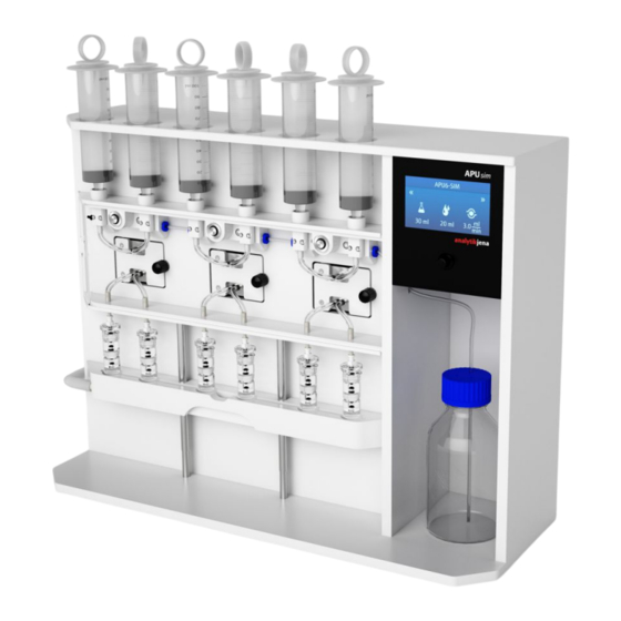 Endress+Hauser Analytik Jena APU sim Bedienungsanleitung