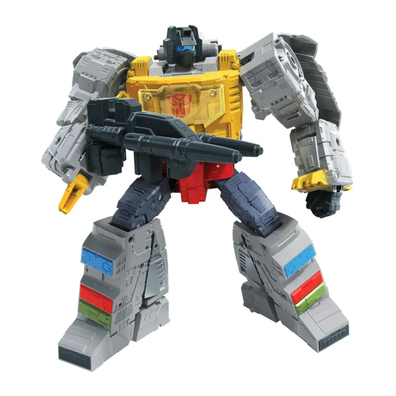 Hasbro GENERATIONS TRANSFORMERS THE MOVIE Studio 8606-Serie GRIMLOCK & AUTOBOT WHEELIE Bedienungsanleitung