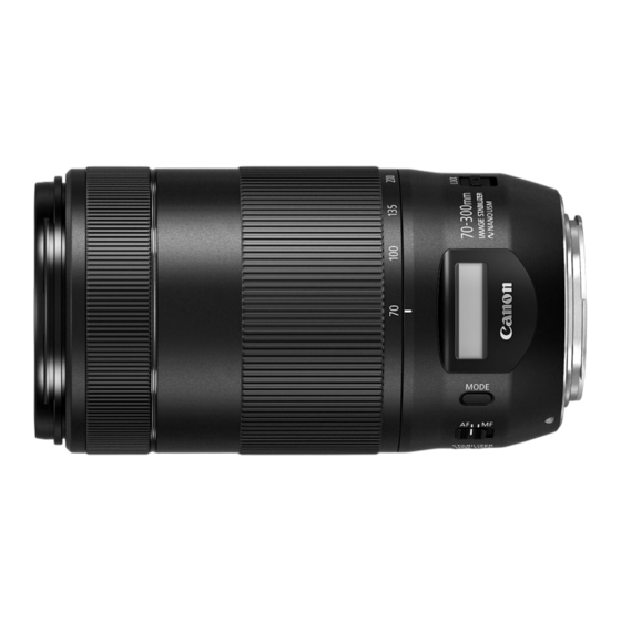 Canon 70-300mm f/4-5.6 IS II USM Bedienungsanleitung