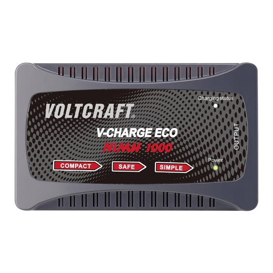 VOLTCRAFT V-CHARGE ECO NIMH 1000 Bedienungsanleitung