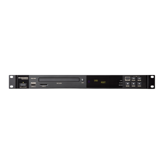 Marantz PMD-500D Benutzerhandbuch