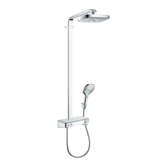 HANSGROHE Raindance Select 2jet Showerpipe 27126000 Gebrauchsanleitung, Montageanleitung