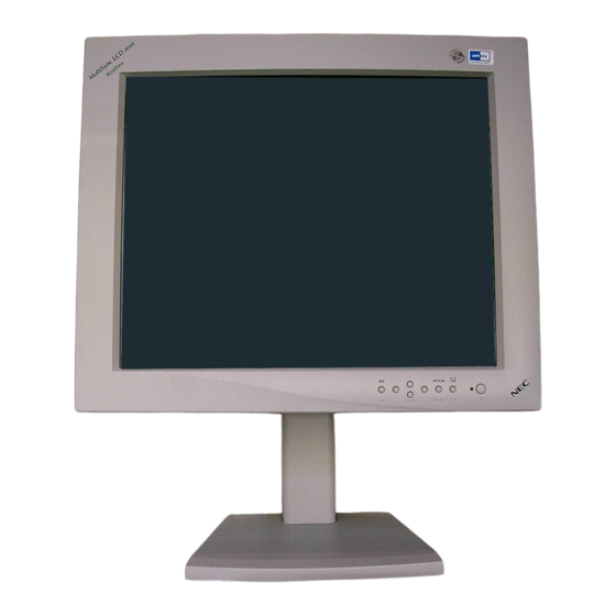 NEC MultiSync LCD Serie Benutzerhandbuch