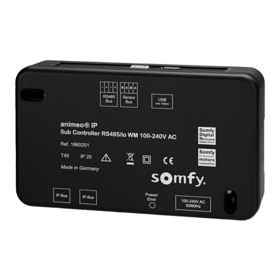 SOMFY animeo IP Sub Controller RS485/io WM Handbücher