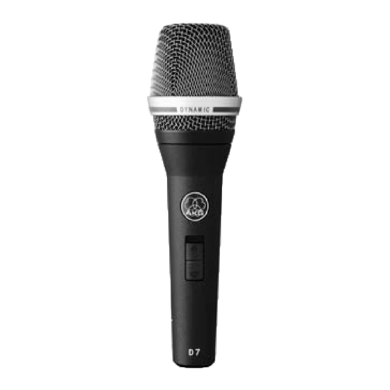 AKG D7 Bedienungsanleitung