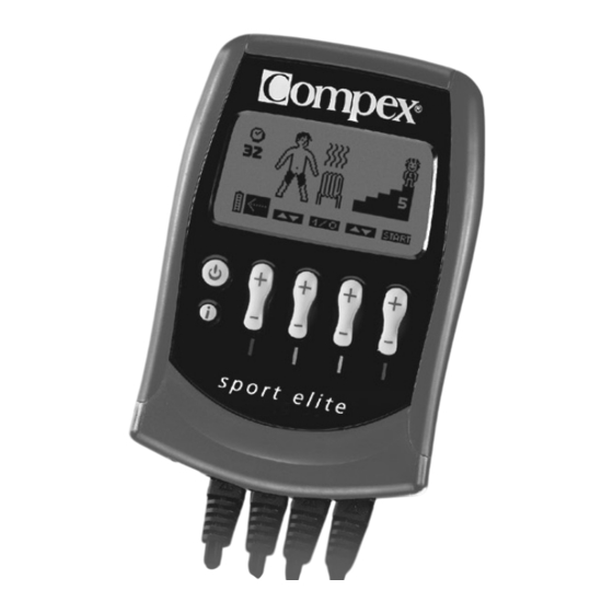 Compex sport elite Gebrauchshandbuch