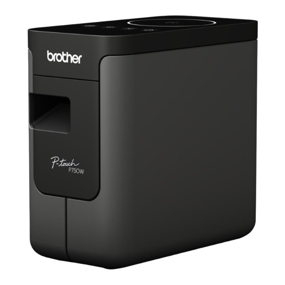 Brother P-TOUCH P750W Benutzerhandbuch